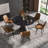 6 Seat Dining Table Set with Faux Leather Dining Chairs, 7-Piece Dining Set-518335253-518335252-504931691