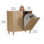 Panier à linge incliné avec panier intérieur amovible, panier à linge dissimulé, armoire de rangement pour salle de bain, support de rangement autoportant, couleur chêne