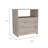Nordico Nightstand , End Table, Side Table One Shelf, Single Door Cabinet, Metal Handle -Light Gray-1431563798