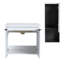 Meuble-lavabo mural 24 po avec lavabo en céramique, armoire latérale et portes à fermeture douce, armoire combinée (ensemble KD)