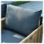 Ensemble de 2 canapés simples en osier brun avec coussin gris New Comming