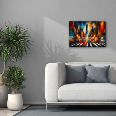  «Urban Abstract 5» par Rey Klimt, art mural sur toile, 26 po x 18 po