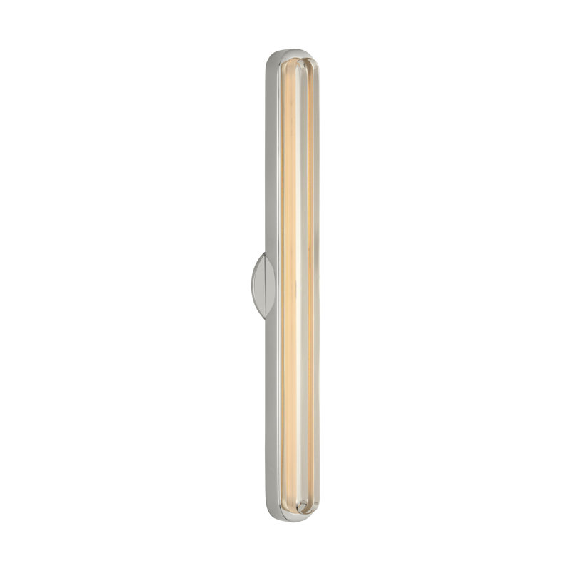 Emera 1 - Light LED Vanity Light, 18" H x 2" W x 1.4" D, Polished Nickel