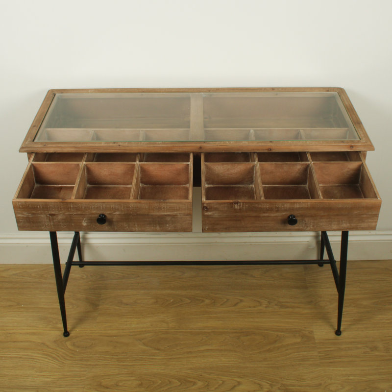 Etheredge 102cm Solid Wood Top Console Table