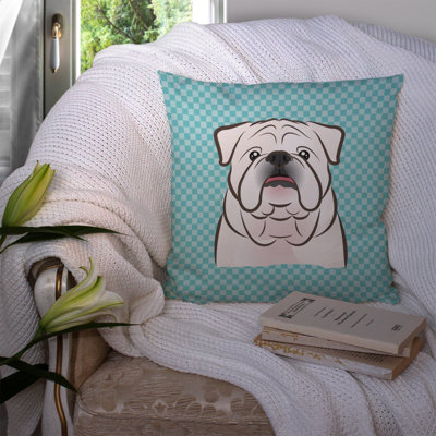 Coussin intérieur / extérieur Checkerboard English Bulldog