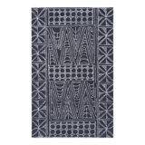 Moby Geometric Area Rug in Dark Navy/White