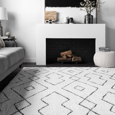 Tapis blanc moelleux Sofie
