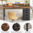 47-Inch Modern Computer Desk With 5 Drawers & Reversible Cabinet, Rustic Brown & Black, Ideal For Small Spaces And Home Offices-309595938