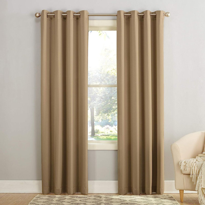Blackout Curtain Single Panel, Taupe, 54" W x 95" L