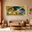 Ensemble de 3 impressions sur toile florales et paysage de montagne art déco-932306697