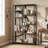 Oscer Industrial 5 Tier Etagere Bookcase-1814361010