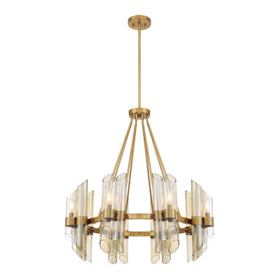 Pavinder 8-Light Chandelier in Warm Brass