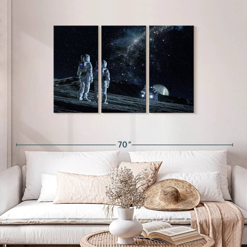 Oberle Lunar Base Astronauts, 28" H x 45" W