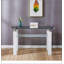 Console en panneau de fibres à densité moyenne, plateau en verre trempé, table de vestibule moderne-116351664