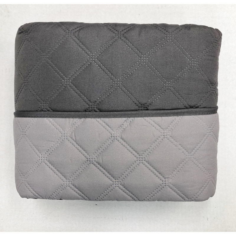 Housse pour canapé à coussins carrés, gris