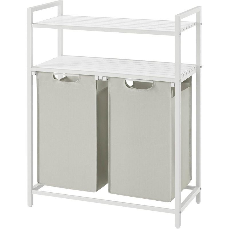 Bhargava Laundry Hamper with Handles, White
