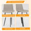Ensemble 4 pièces de chaises de salle à manger intégrées en tissu technique. Confortable et durable, support stable, conception unique et pieds en métal noir.-2145709593