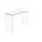 Glass Console Table, Transparent Tempered  Glass Console Table With Rounded Edges Desks, Sofa Table