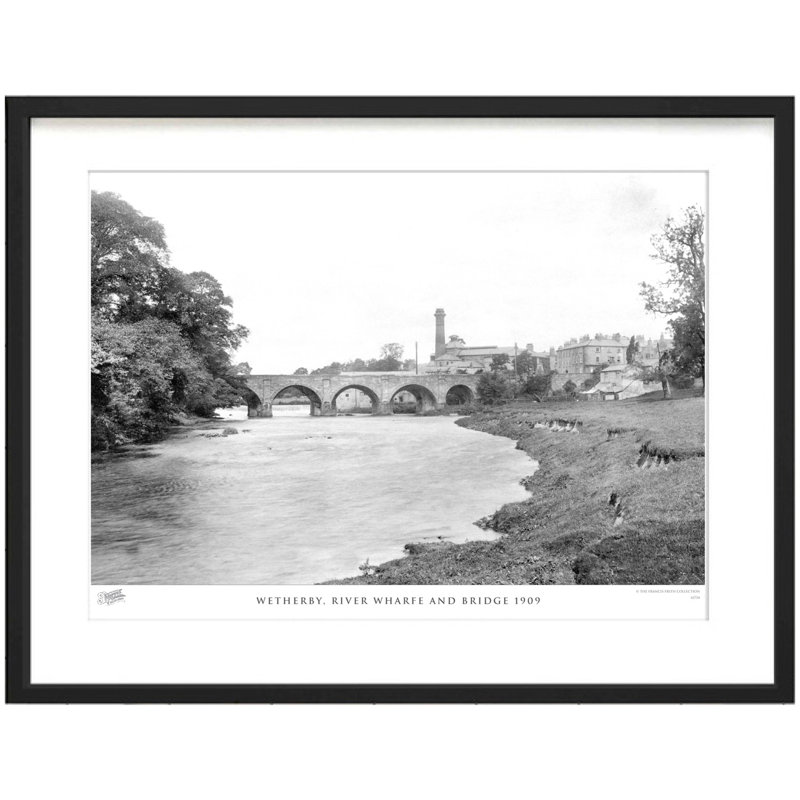 Wetherby, River Wharfe And Bridge 1909 by Francis Frith - Single Picture Frame Print, 28cm H x 36cm W x 2.3cm D