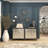 3 Piece Silver Metal Starburst Wall Decor with Orb Detailing Set-900899107