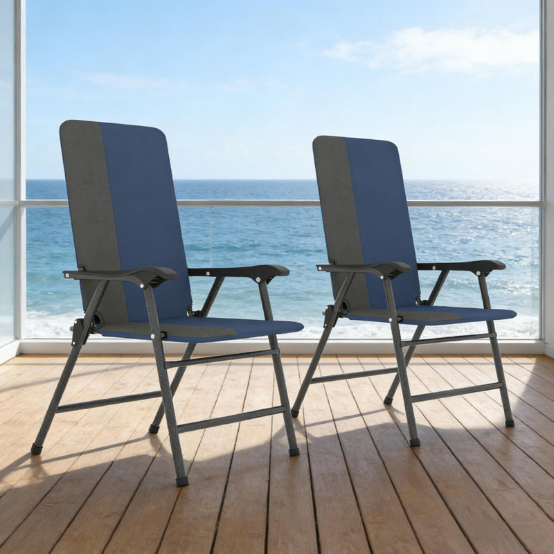 Ensemble de chaises d'extérieur, chaises de jardin à dossier haut, chaises de camping pliantes, ensemble de 2 chaises de patio