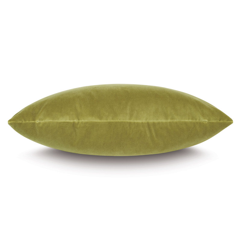 Uma Velvet Reversible Throw Pillow, Lime