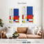 Géométrique «Mondrian II» sur toile-1534421113