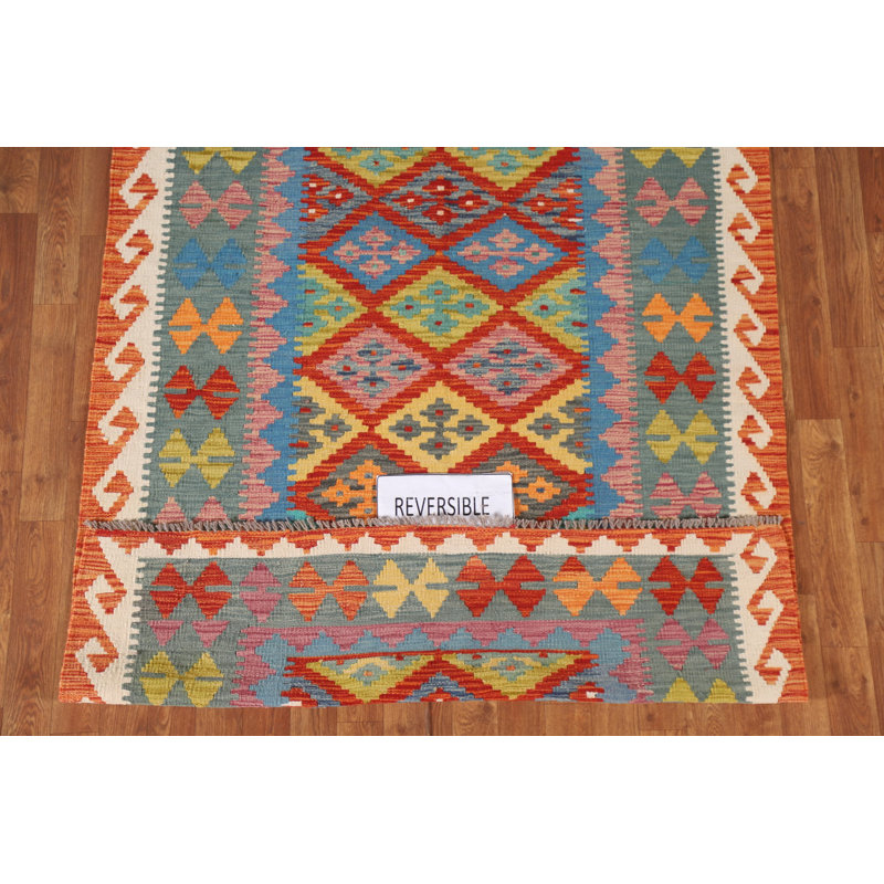 Tapis décoratif multicolore kilim oriental 4 x 6