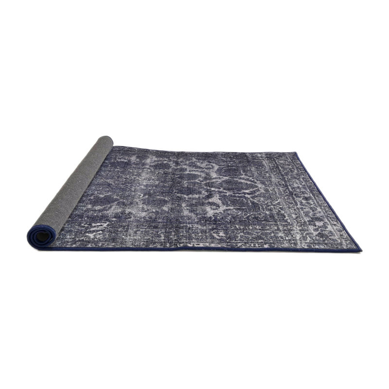 Tapis oriental bleu, Rond 7 pi