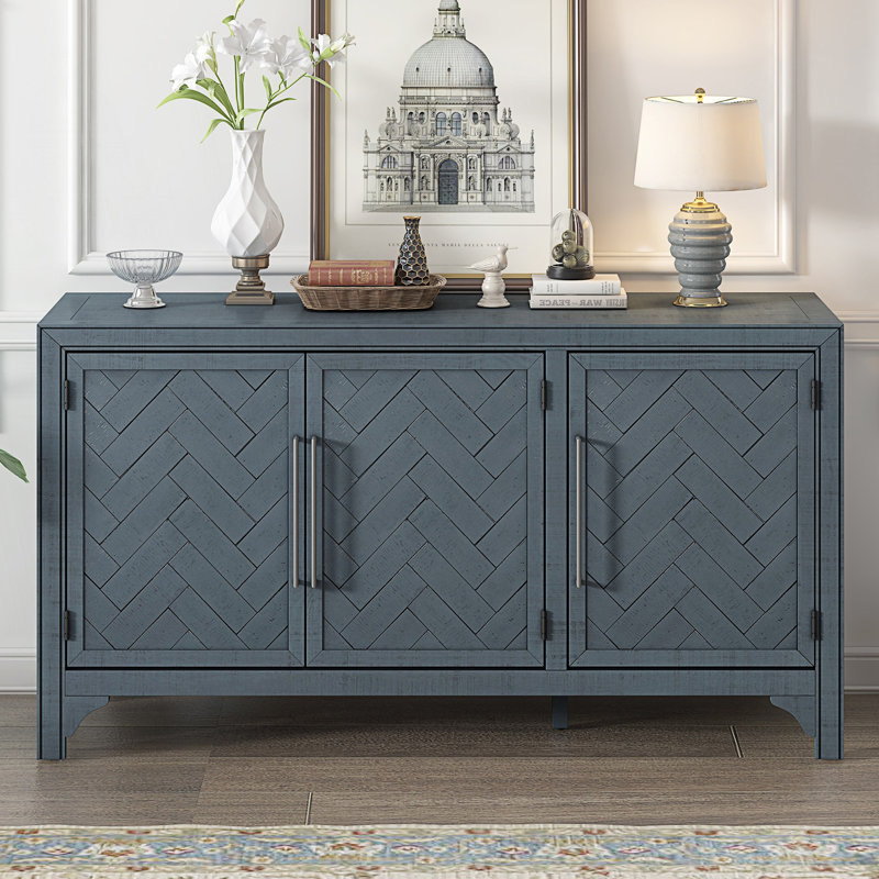 Armoire de rangement avec tablettes réglables, Marine