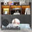 LED Farmhouse Twin Bed with Bookcase Headboard & Charging Station, Rustic Brown-915440645-912986863