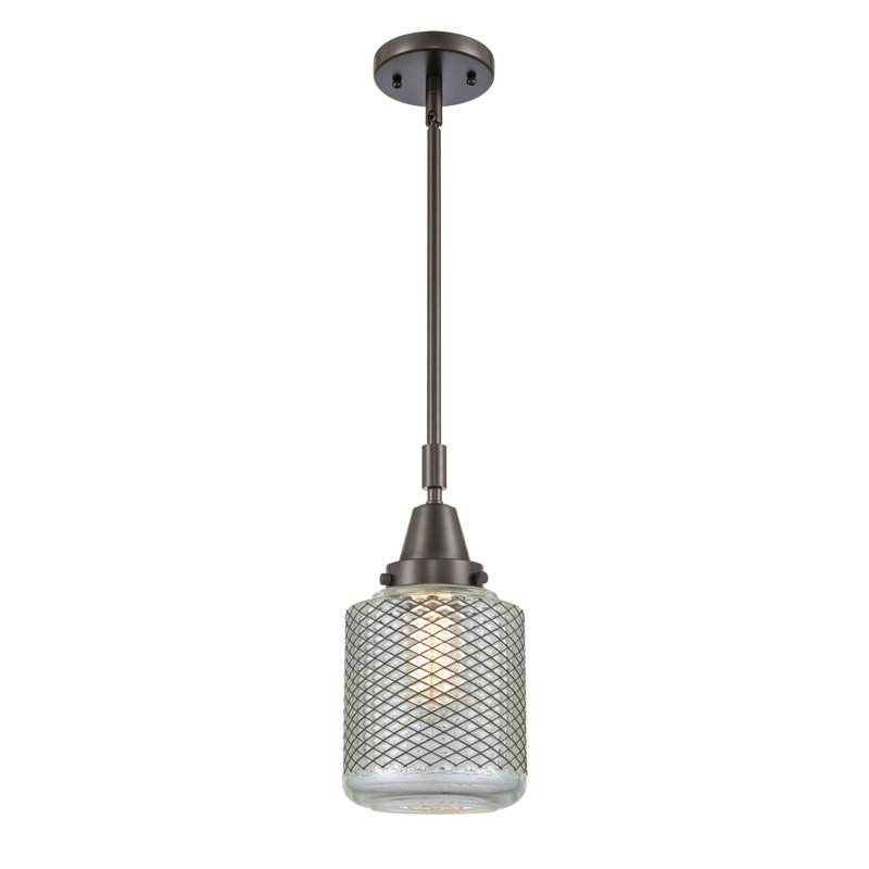 Luminaire suspendu cylindrique à 1 lumière Iyana, Bronze huilé, Ampoule non incluse