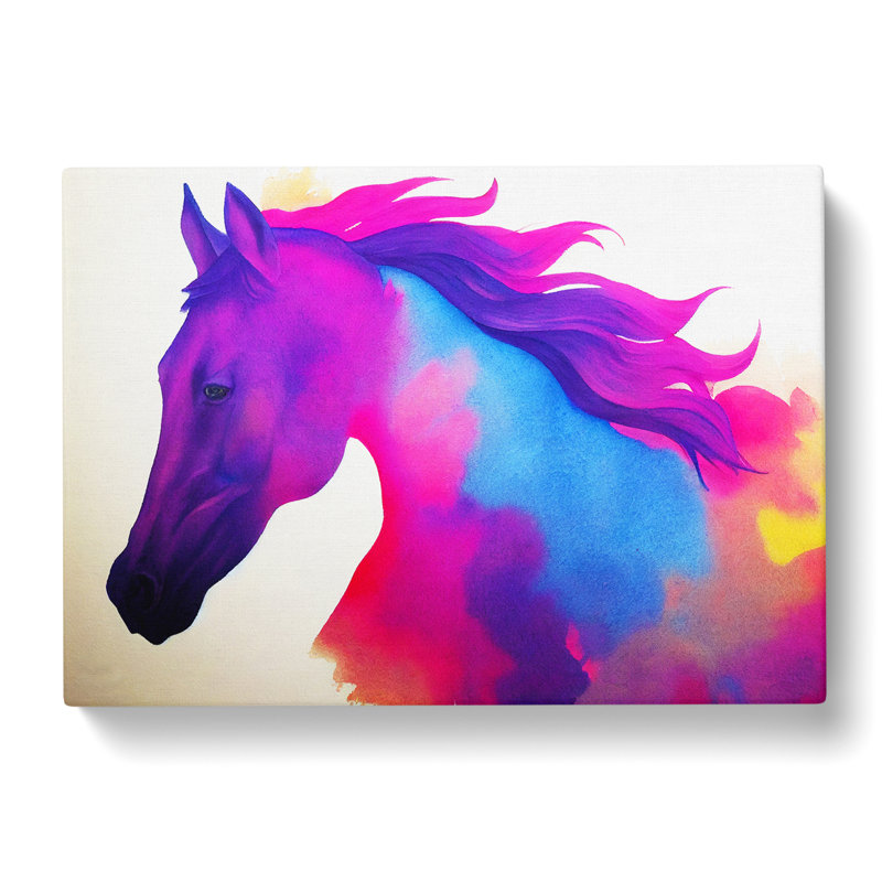 Vibrant Horse Vol.2 Abstract - Wrapped Canvas, 35cm H x 50cm W x 3cm D