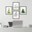 «Christmas Tree Pine Tree Bird Forest Forest», impression sur papier 4 pièces-97770326-97770329