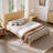 Mid-Century Modern 12-Inch Bamboo Wood Platform Bed with Wood Slat Metal Support, Eco-Friendly Design, No Box Spring Needed, Easy Assembly-1056487820-1056487836