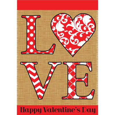 Drapeau de jardin Caressa LOVE Valentines