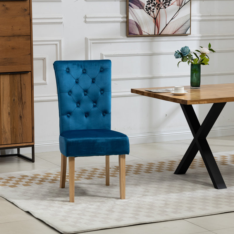 Lassen Upholstered Dining Chair, Blue