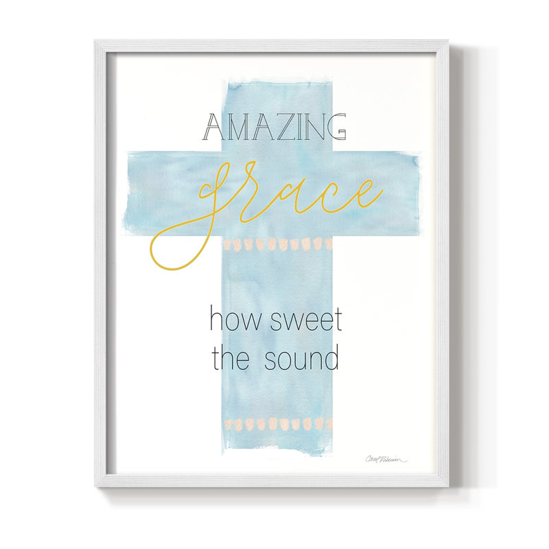 Impression encadrée «Amazing Grace» - bois massif, H 11 po x l 9 po, White
