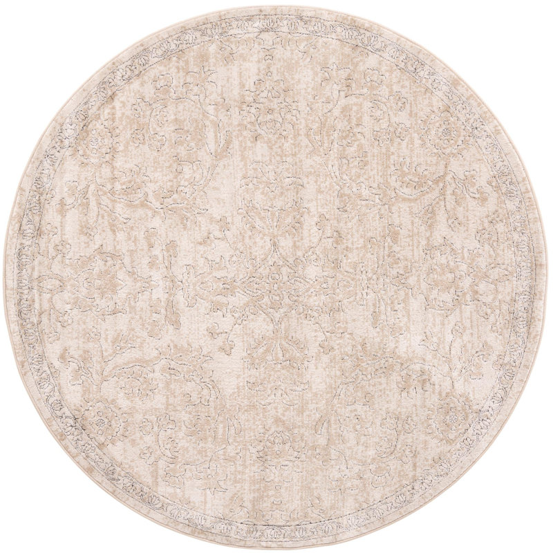 Gautier Floral Indoor Rug, Round 7'1"
