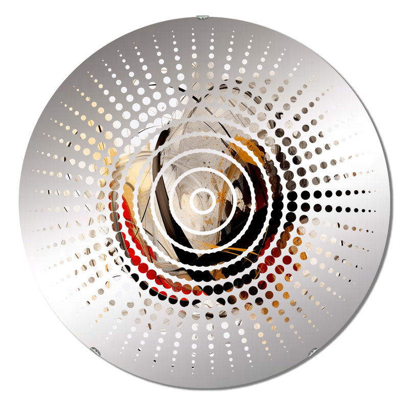 Conversations avec Destiny Dynamic Waves - Miroir mural Sun Circles, 23,6 po x 23,6 po