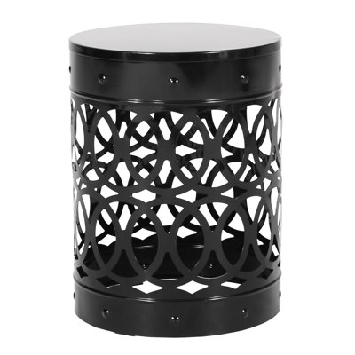 Modern Black Outdoor Iron Cut Table - Large With Strong Structure Metal And Frame