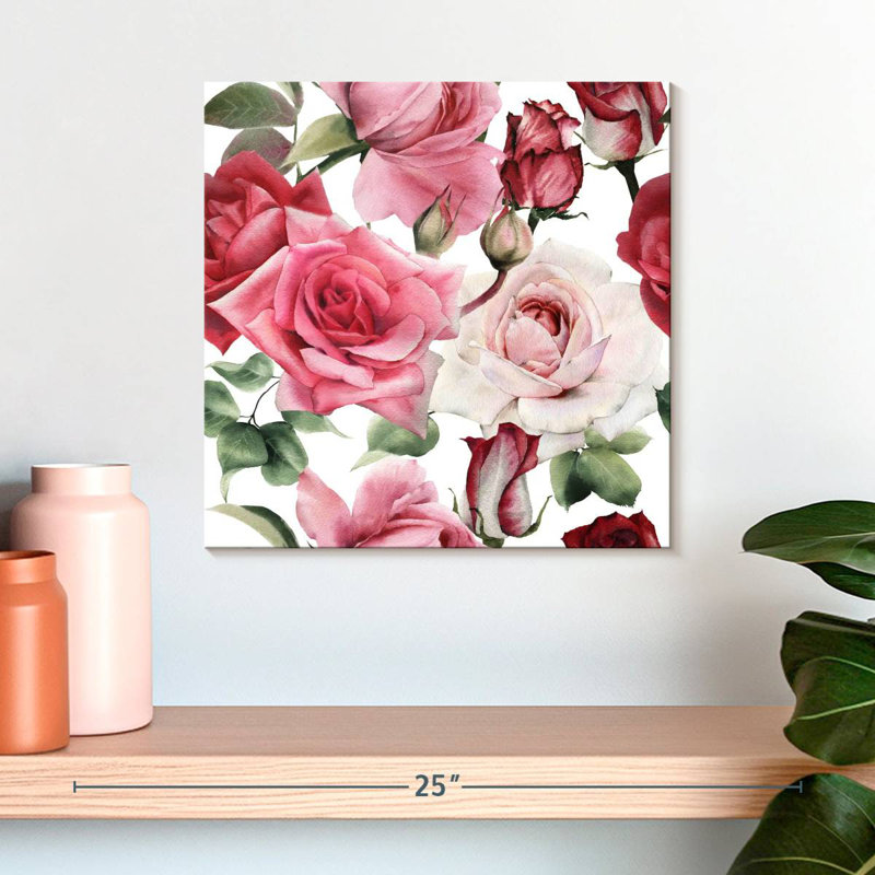 Floraison de roses roses, H 16 po x l 16 po