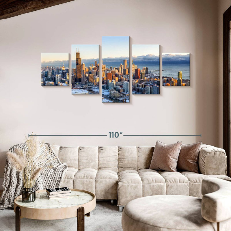 Chicago Winter Morning, 42" H x 92" W