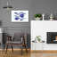Art mural en verre Highland Dunes «Blue Fish 4» par Mercedes Lopez-89694238