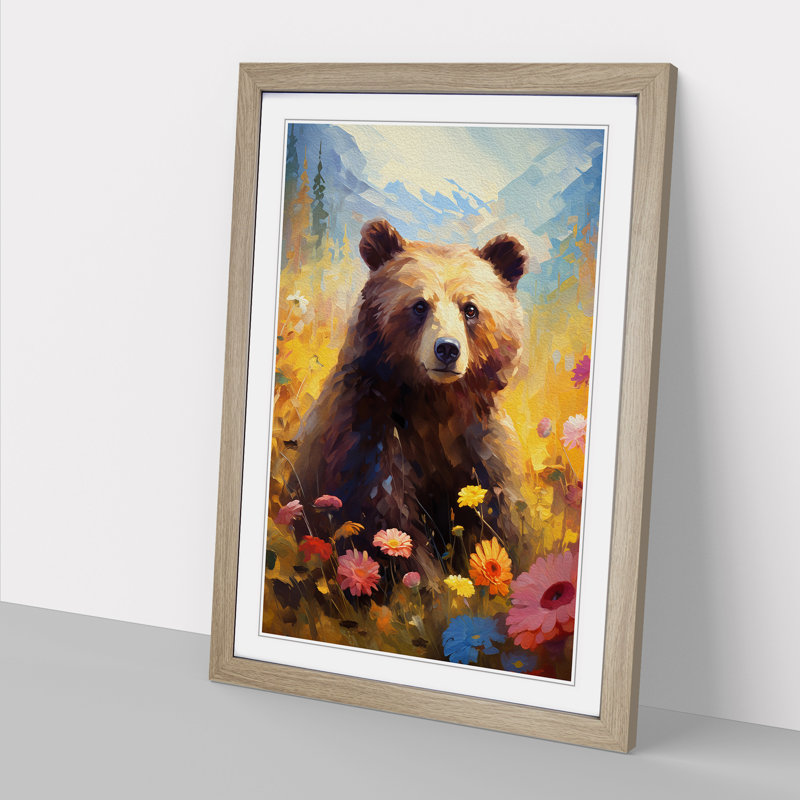 Bear Impressionism Art - Framed Print