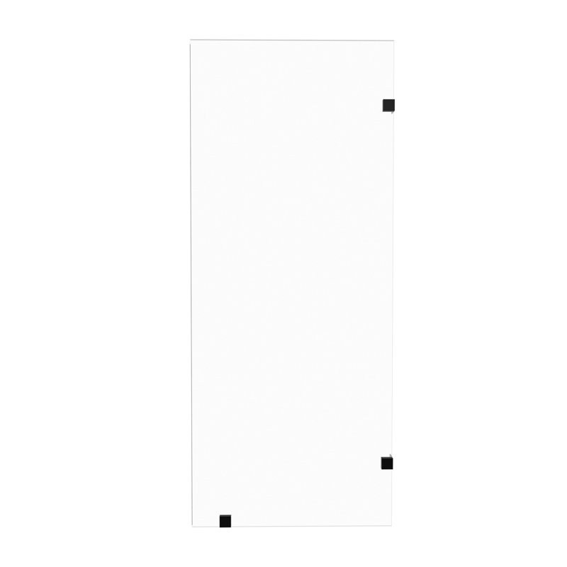Panneau de douche en verre trempé de 30 po x H 72 po, panneau de douche fixe en verre sans cadre avec pinces, porte de douche en verre trempé de 3/8 po (10 mm)