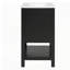 Meuble-lavabo moderne de 24 po au design sergé élégant avec charnières à fermeture en douceur, armoire de salle de bain avec structure ouverte au dos, tablette réglable-222883102