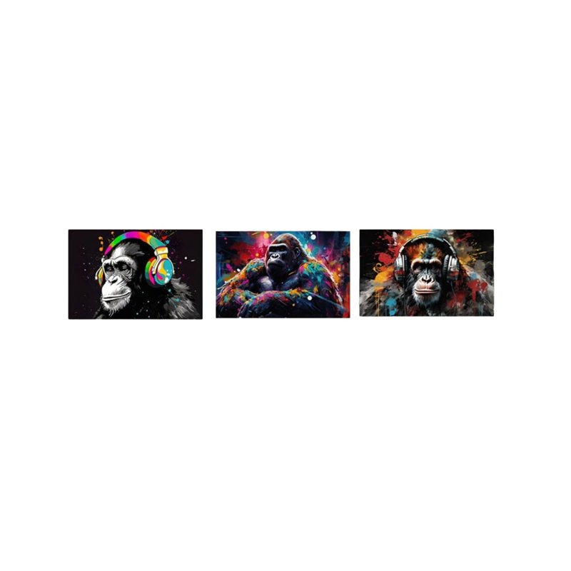 3 Piece No Frame Print on Canvas