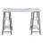 Computer Desk, Home Office, Laptop, Storage Shelves, 48"L, Work, White Marble Look Laminate, Black Metal, Contemporary-2063789213