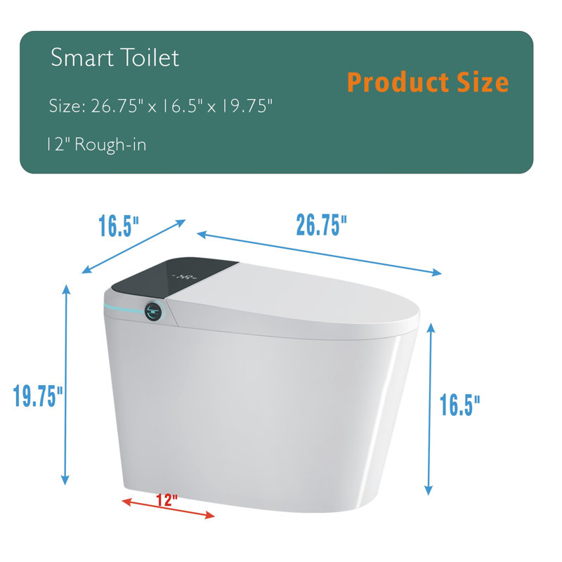 Toilette intelligente avec siège de bidet intégré